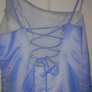 Sky blue bridesmaid dress